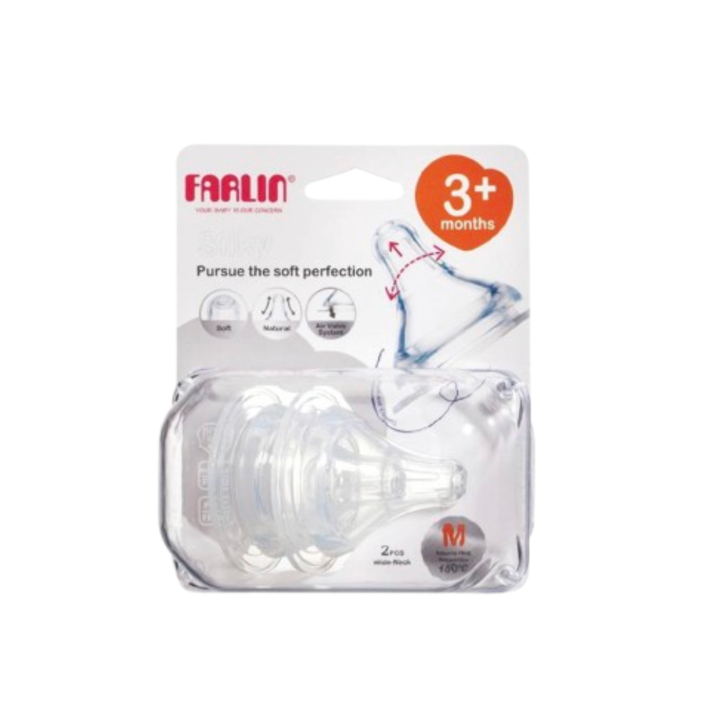 Silky Silicone Nipple 2pcs S / M / L / Y-Cut | For Wide Neck