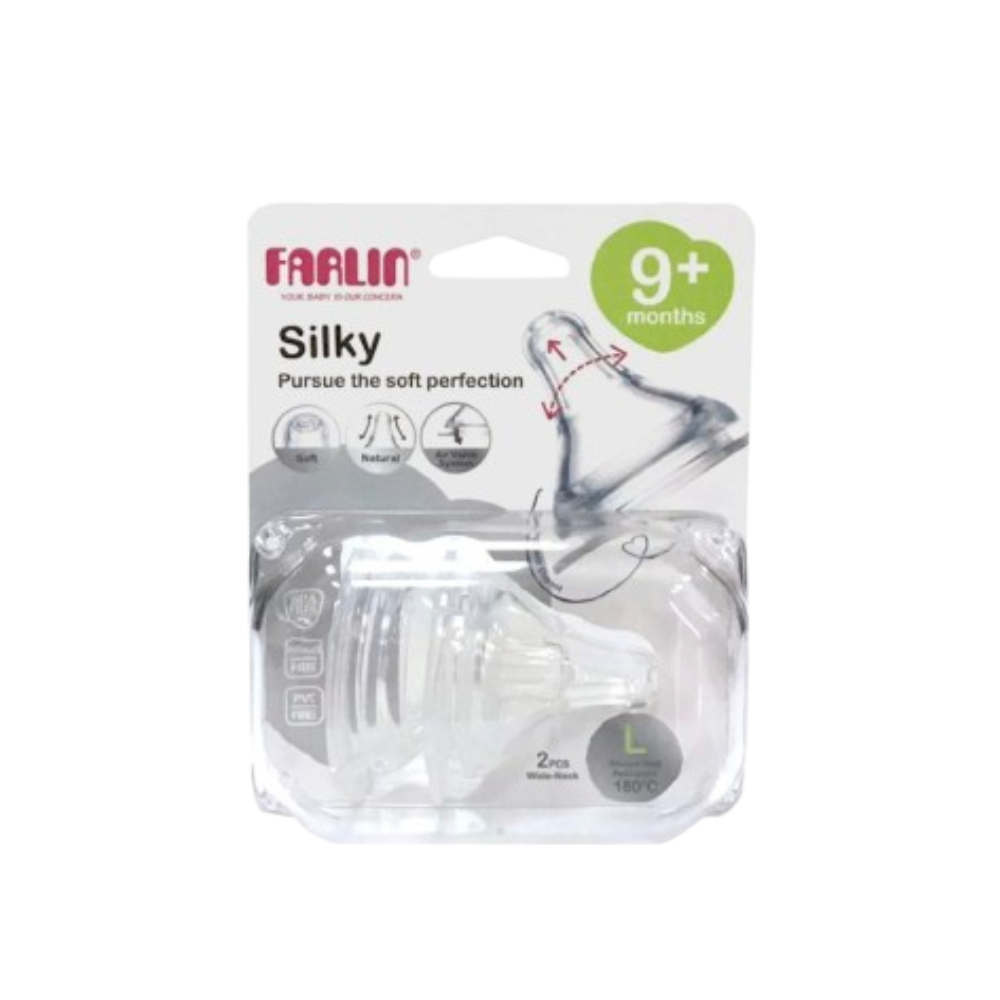 Silky Silicone Nipple 2pcs S / M / L / Y-Cut | For Wide Neck