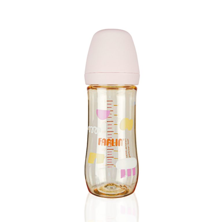 PPSU Wide Neck Feeding Bottle 270ml | Soft Lavender – Swirly Cotton Candy